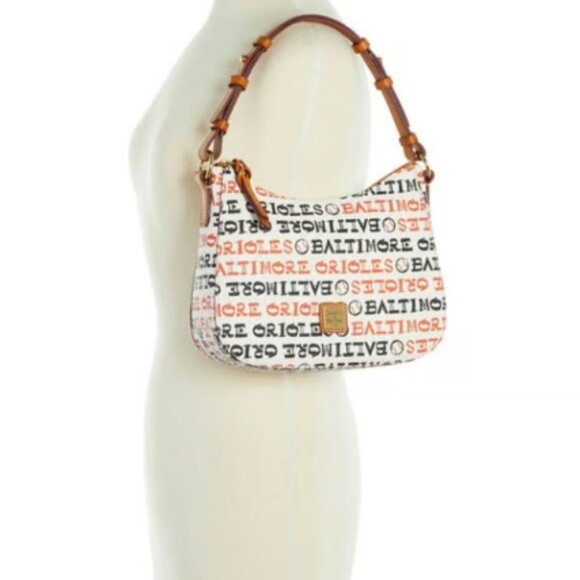 Dooney & Bourke MLB Baltimore Orioles Small Kiley Hobo Shoulder Bag - Picture 5 of 12